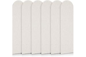 JOJOCY 6 pièces de panneaux muraux 3D, rembourrage mural en mousse XPE de 5 mm anti-collision auto-adhésif pour tapisserie d’ameublement pour chambre, chambre d’enfant (blanc)