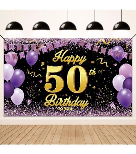 Semato 50. Geburtstag Set Für Frauen – Lila Schärpe & Strass-Tiara, Party-Deko Und Fotozubehör