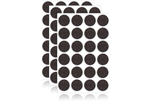 JIYIN Lot de 72 patins en feutre autocollants - 22 mm - Marron - 3 mm d'épaisseur - Pour chaises, meubles - Protection de sol et de meubles (ronds)