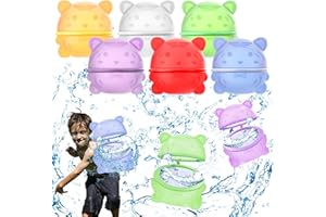 GIUGIO Globos de Agua Reutilizables, 6 Piezas Bolas de Agua Recargables para Niños y Adultos, Globo de Agua in Silicona, Juguetes de Verano Aptos para Exteriores, Piscina, Playa y Fiestas Acuáticas