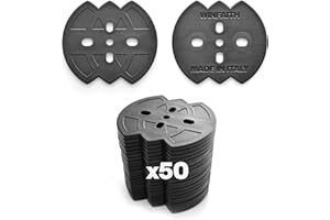 WINFAITH Lot de 50 Agrafe pour Toile de Paillage Noir (60 x 50 x 3 mm) Agrafe Bache Jardin pour Fixation Toile de Paillage Made in Italy, Agrafes en Plastique Résistant