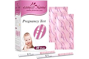 Easy@Home 20 Graviditetstest snabbtest remsor för tidig upptäckt 10 MIU/ml, Fertility Test Kit, 20 HCG Tests