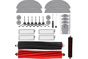 ‎PURE REALM 27 Stück Zubehör für Roborock S8 MaxV Ultra Staubsauger, 2 Hauptbürsten, 4 HEPA-Filter, 4 Mopps, 4 Seite Mopps, 4 Staubbeutel, 6 Seitenbürsten, 1 selbstreinigende Bürste,1 Bürste Ersatzteilset