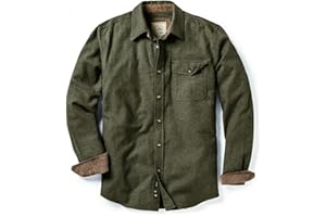 CQR Men's All Cotton Flannel Shirt, Long Sleeve Casual Button Up Plaid Shirt, Brushed Soft Outdoor Shirts