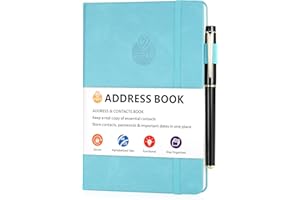 JIANTA Address Book, Rubrica Telefonica Alfabetica, Rubrica con Penna, Organizzatore di Indirizzi per Tenere i Contatti al Sicuro