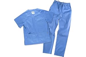 WORK TEAM Teamwork Workteam Uniforme sanitario o Conjunto Sanitario, con elástico y cordón en la cintura, Casaca y Pantalon Unisex
