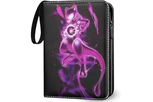 Karten Sammelalbum,Sammelkarten Album für Pokemon Karten 4-Pocket,400 Taschen,wasserdichte PU-Oberfläche Album Buch,50 Pcs Seiten