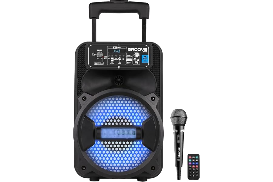 Cefa Toys- Altavoz portátil Bluetooth con micrófono, Control Remoto, bateria Recargable, iluminación led, reproducto mp3 USB,