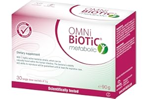 OMNi BiOTiC metabolic | 30 sachets (90g) | 7 Bacterial strains | 3 Billion Bacteria per Daily dose | Powder | Vegetarian | Gluten-Free | for Daily use