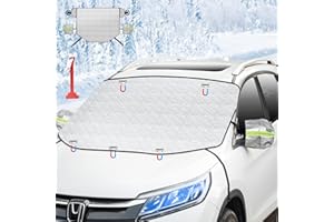 GOHHME Frontscheibenabdeckung, Auto Sonnenschutz Frontscheibe Frontscheibenabdeckung, Ultra-Dick Sonnenschutz Auto Frontscheibe mit 5 Magneten, UV Staub Windschutzscheibe Sonnenschutz