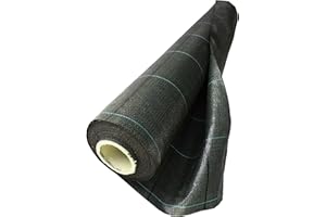 NOOR Unkrautblocker Profirolle 105 gr/m² 0,5 x 25 m I Die Gartenfolie für das Hochbeet & das Gewächshaus I Unkrautschutz für Gartenwegen & Terrassen I Wasserdurchlässig & umweltfreundlich I Schwarz