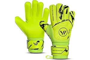 WESTWOOD FOX Guanti da portiere,protezione per le dita,guanti da portiere da calcio,bambini, ragazzi e adulti,