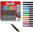 Sharpie Pen | Fine Point, Assorted Colors, Quick Drying Ink, 12 Count