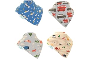 Ziggle - Bandana Dribble Bibs - Cotton Front Baby Bibs Newborn to 24 Months - Newborn Baby Gifts - Baby Bibs For Comfortable Kids - My First Christmas
