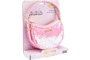 Girabrilla Moon Bag, 1 Borsa in stile Tweed con Paillettes Reversibili