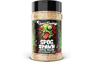 SPG Rub by Quasi & Squatch - SPOG SPAWN (Cornish Salt, Black Pepper, Onion & Garlic) Savoury Salty BBQ Seasoning for MEAT | Brisket or Butt Rub | Large Jar 220g