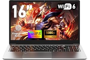 NAIKLULU Gaming Laptop R7 5825U Processore (2,0 a 4,5 Ghz) PC Portatile, 16 Pollici 32GB RAM 1TB SSD Computer Portatile Gamer, 51.97Wh/Tastiera Retroilluminata/Tipo-C