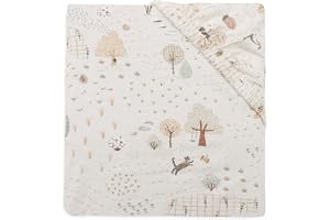Jollein spännlakan jersey – för barnsäng – Tiny Park – 60 x 120 cm – spännlakan bomull – dra-på-lakan – Oeko-TEX certifierad