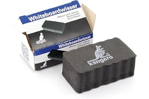 Kangaro K-N12WBWM - Cancellino magnetico per lavagna, dimensioni 33 x 57 x 22 mm, colore: Nero