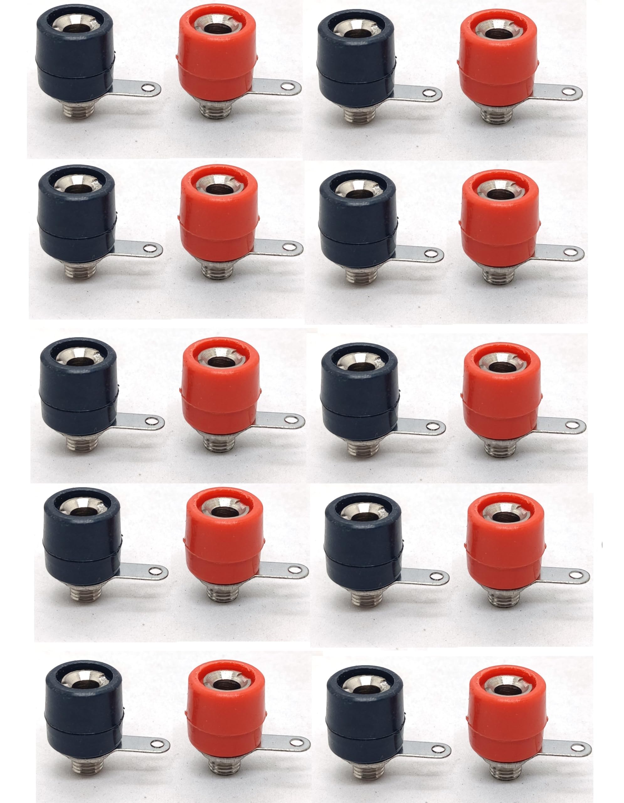 TAAPSEE Banana Socket 4mm Audio Speaker Wire Cable Connector Plugs (Black & Red) (BANANA-SOCKET, 20)