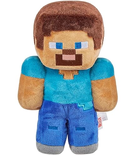 Mattel Minecraft - Axolotl blu, morbido peluche di 20 cm ispirato al personaggio del videogioco, design pixelato e tessuto di qualità, da abbracciare e coccolare, 3+ anni, JDH77
