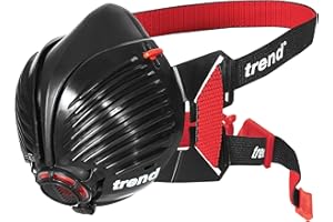 Trend Air Stealth P3 Dust Mask Respirator, Medium/Large, Replaceable HEPAC Filters, Comfortable Design for All-Day Use, 99.99% Filtration Efficiency, STEALTH/ML