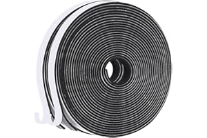 KAPOOSY Weather Stripping Door Seal, 6mm W X 1.5mm T Adhesive Foam Tape, Window Door Draught Excluder Air Conditioner Gasket Foam Tape, Total Length 10M (2 Rolls)