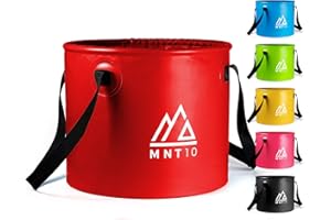 MNT10 Składany kosz do użytku na zewnątrz, pojemność 15 l lub 20 l, składana miska z wytrzymałej tkaniny plandekowej, jako miska kempingowa, do zlewozmywaka lub jako składane wiadro na kemping,