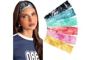 Tumurup 6 Pezzi Fascia Capelli Donna - Antiscivolo Elastiche Fasce Capelli Sport Headband Yoga Fitness, Traspirante Assorbente Sudore - Fissa i Capelli con Stile Moda