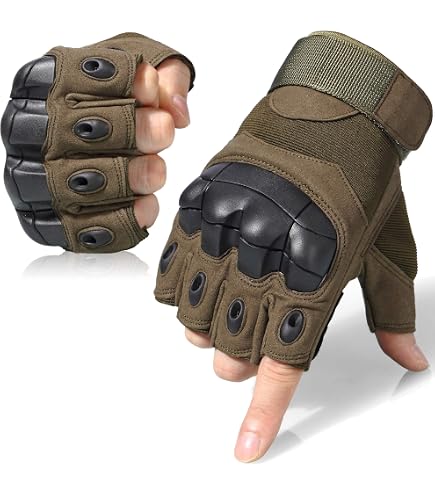 Alamor Motorrad Handschuhe Halb Finger - Leicht & Atmungsaktiv Für Biker, Größe L