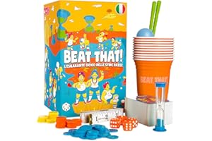 Gutter Games Beat That! L'Esilarante Brivido Gioco da Tavolo delle Sfide Pazze - Giochi per Adulti E Bambini 10 Anni, Giochi di società per Le Natale, Capodanno e Altre Parti - Regali Divertenti
