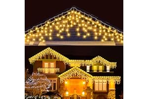 LEDYA Luces Navidad Exterior, 17M 480 LED Cortina Luce Navidads Exteriors con 8 Modos y Temporizador, IP65 Impermeable Decoracion Navidad Exterior para Balcon Jardín, Patios, Festivales, Bodas