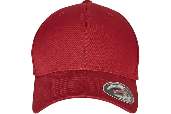 Flexfit unisex - vuxen Basebollkeps 6277-flexfit Wooly Combed | 98 % bomull 2 % PU spandex, mellanprofil, Permacurv visir, svart undervisor
