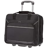 Amazon Basics Laptop Case with Fast Moving Wheels and Accessible Front Pocket, Fits Laptops up to 15.6 Inches (39.6 cm), Blac