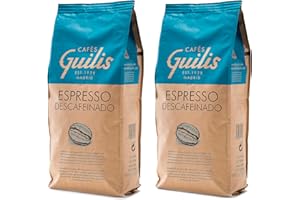 CAFES GUILIS DESDE 1928 AMANTES DEL CAFE - Café en Grain Entiers Décaféiné Arabica De Torréfaction Naturelle 2 kg