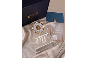 DEEWISH 55th Birthday Gift Quartz Desk Clock – Elegant Home Blessing Decoration for Parents, Grandparents, Friends, Mom, Dad, Happy 55 years Birthday Decoration For Women Men