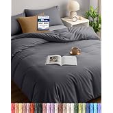 Utopia Bedding Duvet Cover for 180 Bed 220 x 260, Grey | Duvet Cover 220 x 260 cm and 2 Pillowcases 50 x 75 cm, Microfibre, O