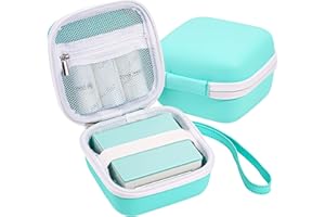 ProCase Étui Rigide de Transport pour Mini Imprimante Portable Memoking T02, Phomemo M02/ M02S/ M02 Pro/ M02 X/ Q30/ Q30S/ P12/ P12 Pro, Coque Imprimante d'Etiquettes Machine à Autocollants -Bleu