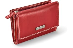 Woodland Leathers 100% Genuine Leather Ladies Purse and Wallet for Women, Multi Card Holder RFID Blocking Purses for Women with Coin Zipper Pocket and Cash Compartment