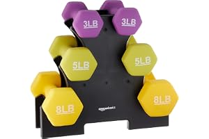 Amazon Basics Neoprene Coated Hexagon Workout Dumbbell Hand Weight