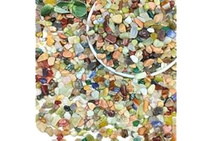 SHIZWU Garden Stones, Mixed Agate Gravel for Garden, Plant Pots, Fish Tank, Aquarium, Landscaping, Vase Fillers, Christmas Cactus and Succulents (6-9mm, 1.8kg)