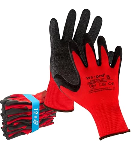 NMSAFETY 12 Paia/24 Pezzi Guanti Da Lavoro Di Sicurezza Lavorati A - Foto 2