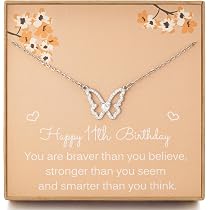 Collana Regalo Per 11esimo Compleanno Ragazza, Argento 925 Con Ciondolo Farfalla E Zirconi, In Scatola Regalo - 5