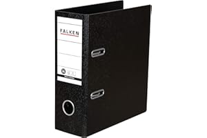 Classeur rigide Falken - format spécial A5 Portrait Breit Noir