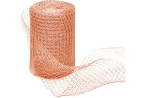 OFFCUP Pure Copper Mesh, 127mm*10m Fine Wire Mesh Roll, Copper Wire Mesh Rodent Pest Control Rat Proofing, for Snail Rat Bat Birds Insect Slug Repellent in Garden Outdoor Indoor