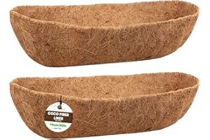 ApexTide Pre-formed Coco Liners 2Pcs, 75CM/30in for Wall Trough & Window Box Natural Coconut Fiber Replacement Liners Wall Mounted Planter Liner Indoor Outdoor