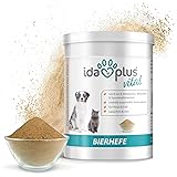 Ida Plus - Reines Bierhefe-Pulver - 500g - 100% Naturprodukt für Hunde, Katzen & Pferde - Futterergänzung für glänzendes Fell