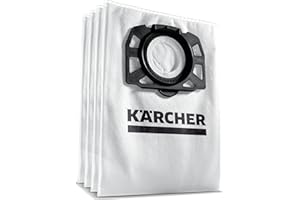 Kärcher Lot de 4 Sachet filtre ouate accessoire pour les aspirateurs multifonctions eau et poussières WD 4, 5, 6, WD 4290, 5200 M, 5300 M et 5600 MP