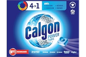 Calgon Powerball Pastillas - Antical para la Lavadora, Elimina Olores y Suciedad, en formato pastillas, 48 unidades