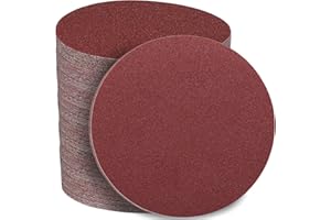 STEBRUAM 100 Piezas Discos de Lijas 150mm,Grano Cada 40/60/80/120/150/180/220/240/320/400/600/800/1000 Lija Circular con sin Agujeros juego de discos Abrasivos de 6 pulgadas para Lijadora Orbital
